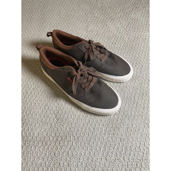 Levi’s Men’s Brown Sneakers Size 10 |‎ Synthetic Upper Casual Comfort Shoes - Picture 1 of 10